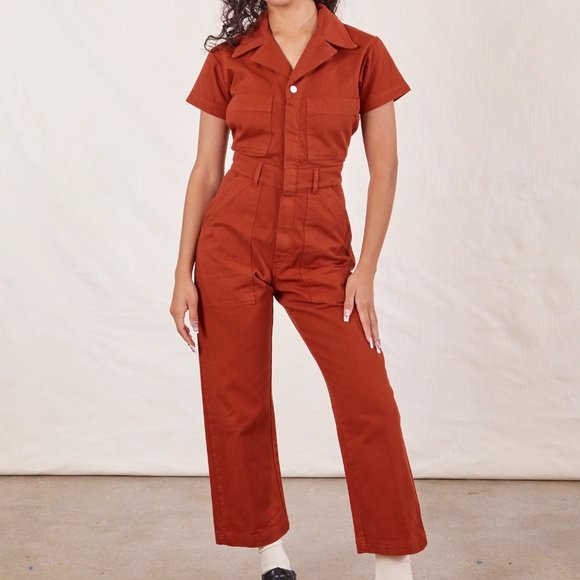 Big Bud Press Pants - New Big Bud Press Short Sleeve Jumpsuit - Paprika Large